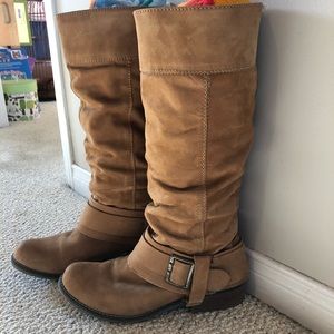 Cute suede moto boots